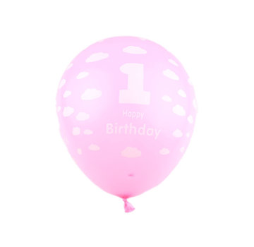 Joni's Winkel Ballonnen 1st birtday roze 30 cm 8 stuks