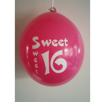 Joni's Winkel Ballonnen Sweet 16 multi 8 stuks 30 cm