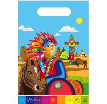Folat Feestzakjes Indiaan 8 stuks