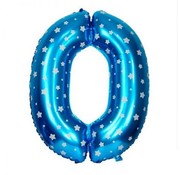 Joni's Winkel Folieballon 0 Blauw/Wit 80 cm