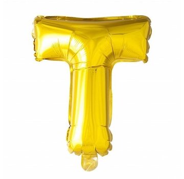 Joni's Winkel Folieballon T Goud 35 cm