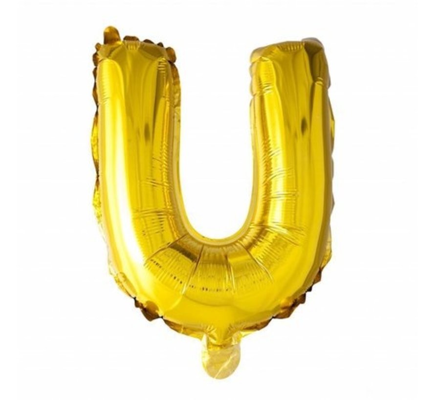 Folieballon U Goud 35 cm
