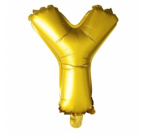 Joni's Winkel Folieballon Y Goud 35 cm