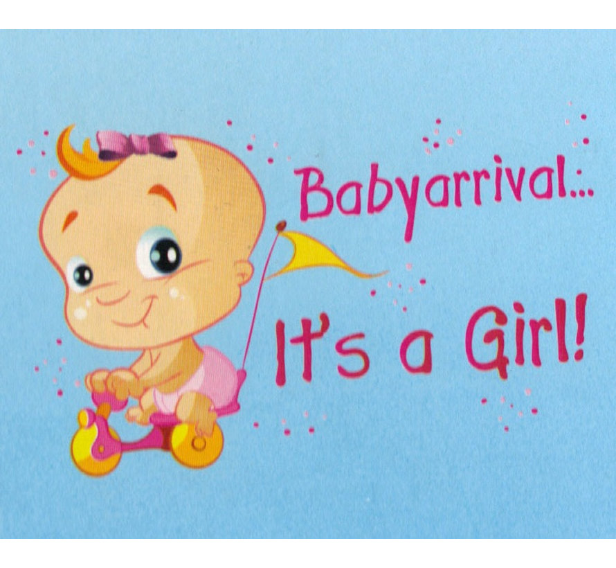 Raamsticker Babyarrival 35x55