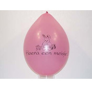 Ballonnen Hoera een meisje Konijn 10 stuks