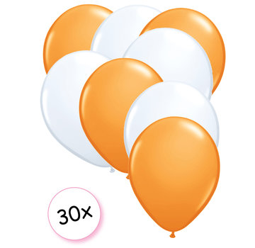 Joni's Winkel Ballonnen Oranje & Wit 30 stuks 27 cm