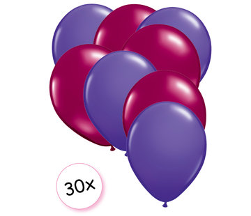 Joni's Winkel Ballonnen Paars & Fuchsia 30 stuks 27 cm