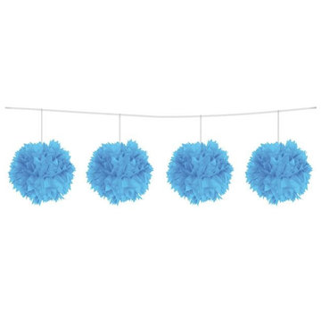 Folat Slinger Pompom Licht blauw 3 meter