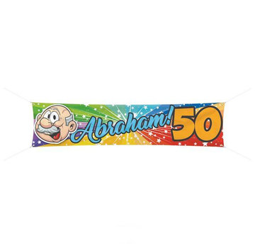 Straatbanner Abraham Rainbow 40x180 cm
