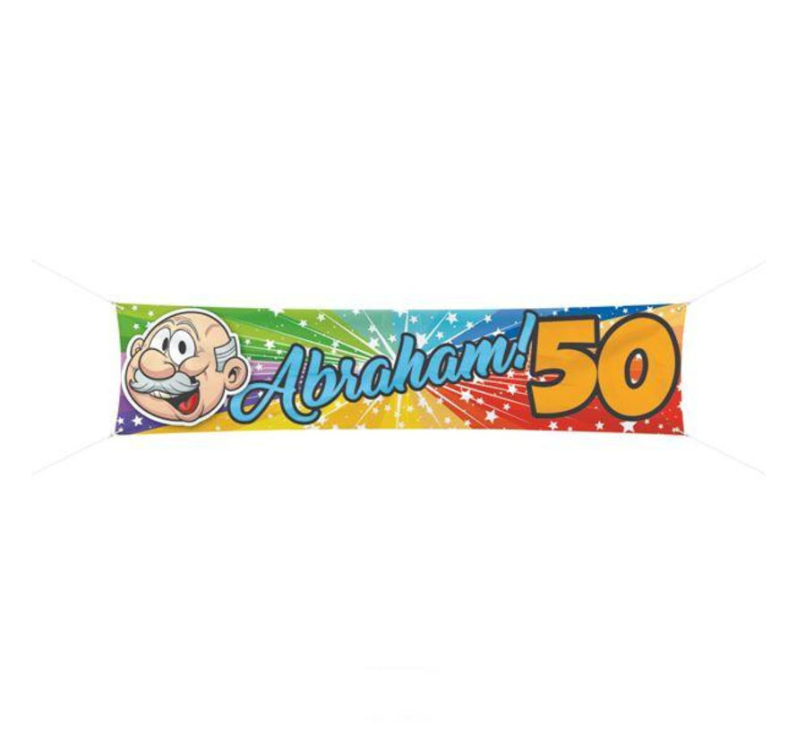 Straatbanner Abraham Rainbow 40x180 cm