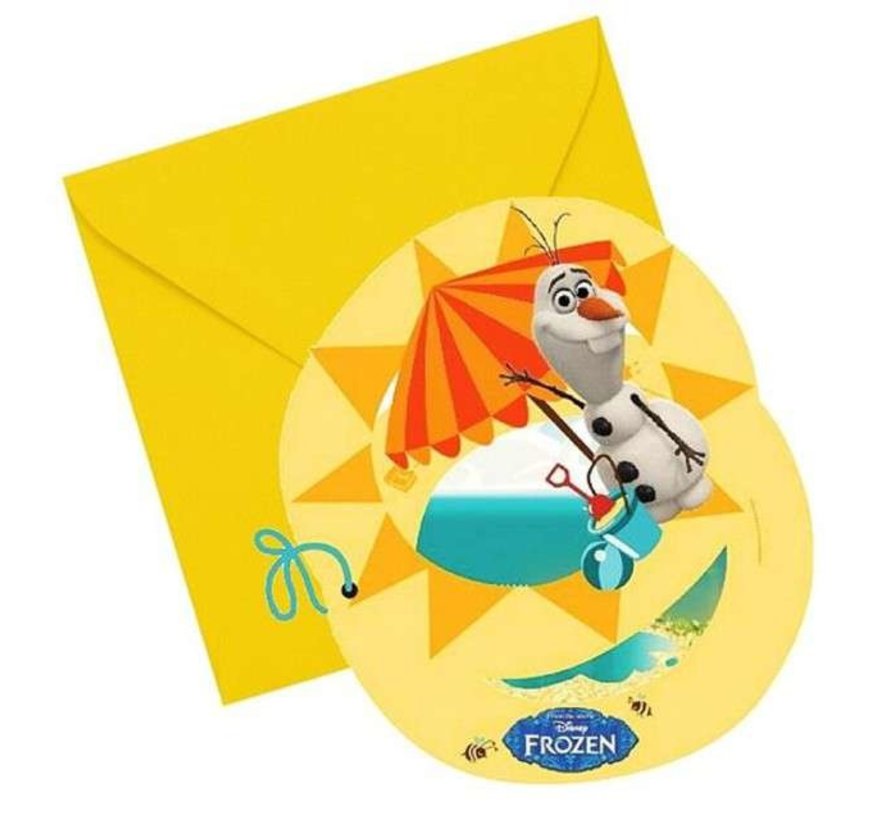 Uitnodigingen Olaf 6 stuks