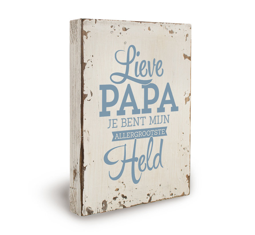 Houten tekstbord "Liefste Papa"