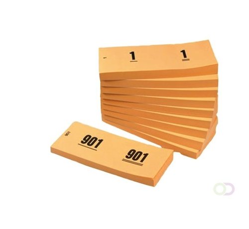 Nummerblokjes 1-1000 Oranje