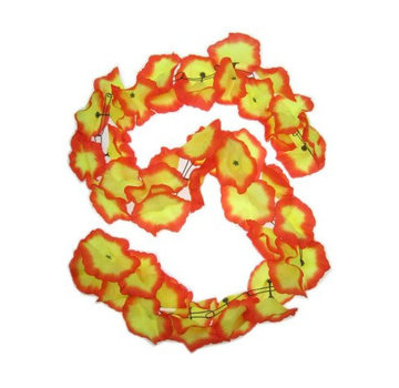 PartyXplosion Deur guirlande Bloemen Geel/rood 3 Meter