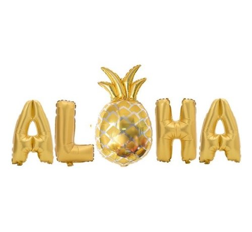 Joni's Winkel Ballonnen set ALOHA Ananas 5 delig