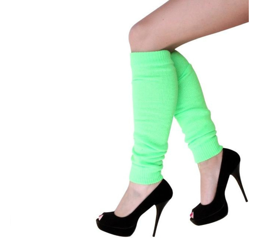 Fluor beenwarmers groen - Neon legwarmers green