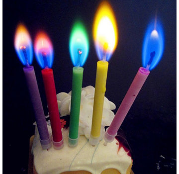 Joni's Glow-Shop Kaarsjes met gekleurde vlammen - Candles with colored flames 12 st