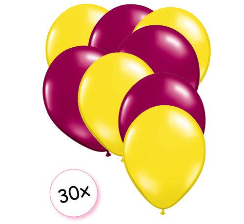 Joni's Winkel Ballonnen Geel & Fuchsia 30 stuks 27 cm