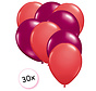 Ballonnen Rood & Fuchsia 30 stuks 27 cm