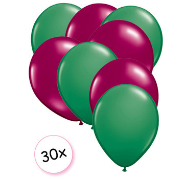 Joni's Winkel Ballonnen Groen & Fuchsia 30 stuks 27 cm