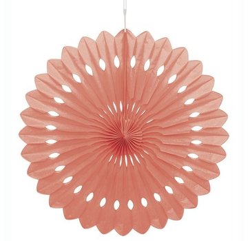 Joni's Winkel Honeycomb waaier Roze/Zalm 63 cm