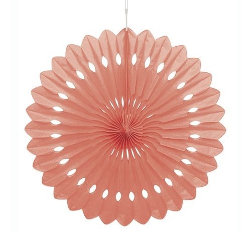 Joni's Winkel Honeycomb waaier Roze/Zalm 63 cm