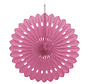 Honeycomb waaier Wit/Roze 63 cm