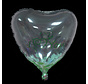 Folieballon I love you transparant/groen 45x45 cm