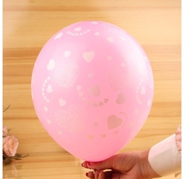 Joni's Winkel Ballonnen Love Roze-wit 8 stuks 32 cm