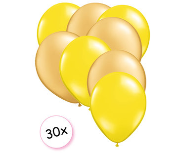 Joni's Winkel Ballonnen Geel & Goud 30 stuks 27 cm