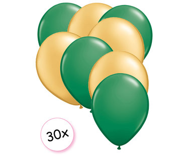 Joni's Winkel Ballonnen Groen & Goud 30 stuks 27 cm