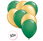 Ballonnen Groen & Goud 30 stuks 27 cm