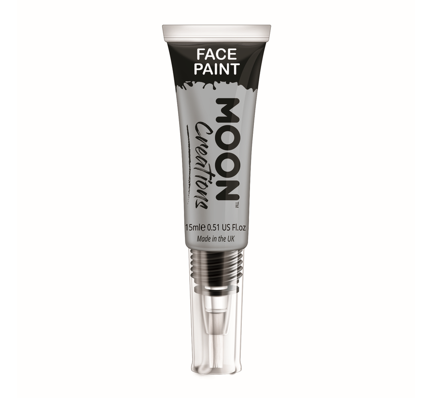 Moon-Creations Body & Face paint met kwast Grijs