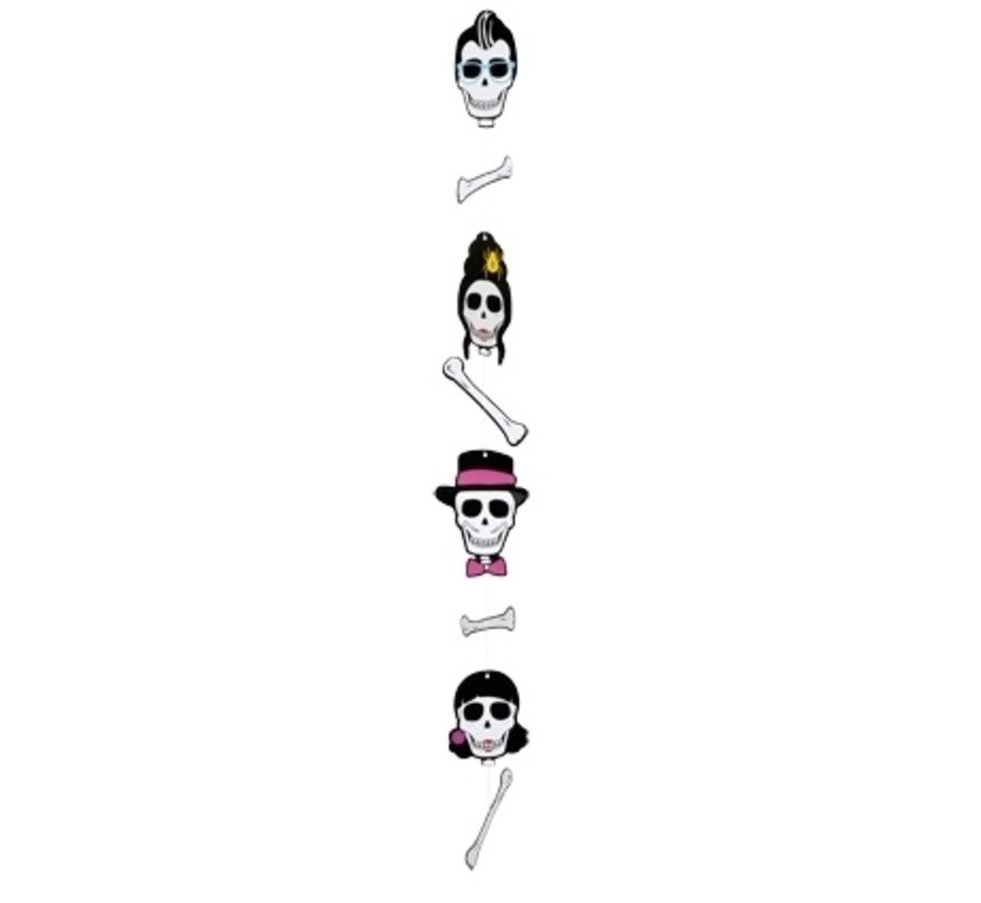 Hangdecoratie Skull Party 120 cm