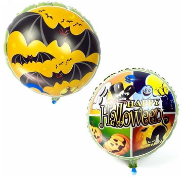 Joni's Winkel Folie ballon "Happy halloween vleermuis" 45 cm