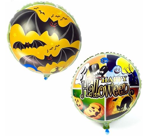 Joni's Winkel Folie ballon "Happy halloween vleermuis" 45 cm