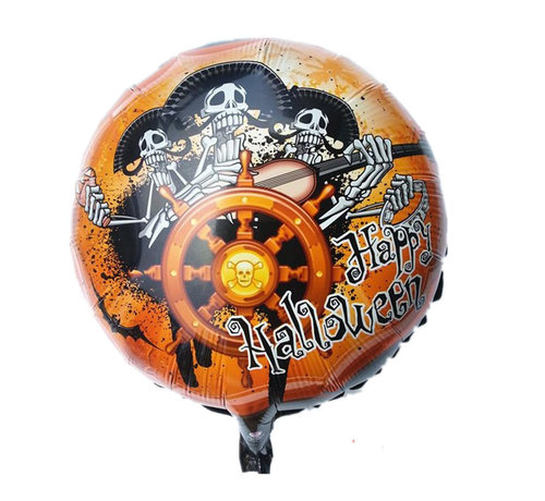 Joni's Winkel Folie ballon "happy halloween skelet" 45 cm