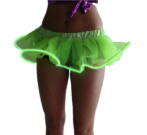 Joni's Glow-Shop El wire tutu rokje Groen - El wire tutu skirt Green