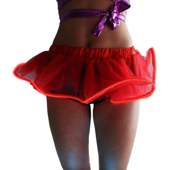 Joni's Glow-Shop El wire tutu rokje Rood - El wire tutu skirt Red