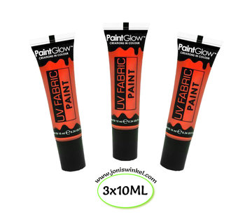 PaintGlow PaintGlow Fabric paint Neon Oranje 3 x