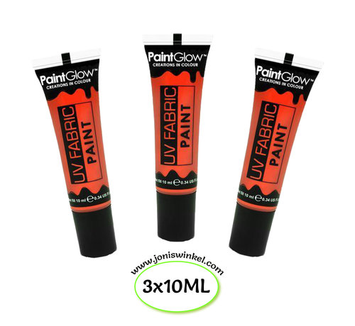 PaintGlow PaintGlow Fabric paint Neon Oranje 3 x