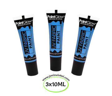 PaintGlow PaintGlow Fabric paint Neon Blauw 3 x