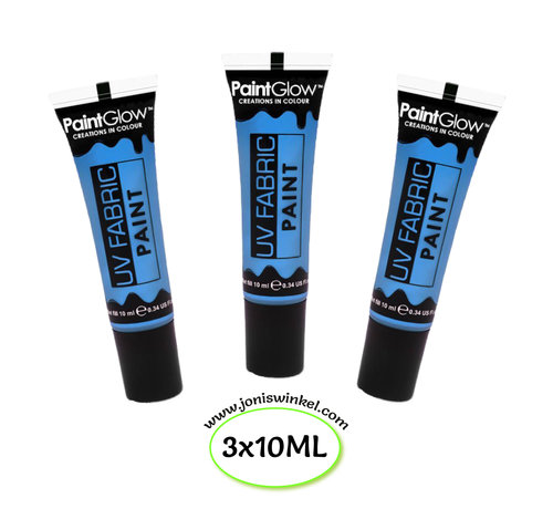 PaintGlow PaintGlow Fabric paint Neon Blauw 3 x