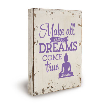 Miko Houten tekstbord "Dreams come true"
