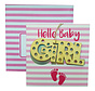 Wenskaart Hello Baby Girl met hanger