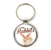 Miko Luxe sleutelhanger "I Love rabbits"