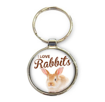 Miko Luxe sleutelhanger "I Love rabbits"