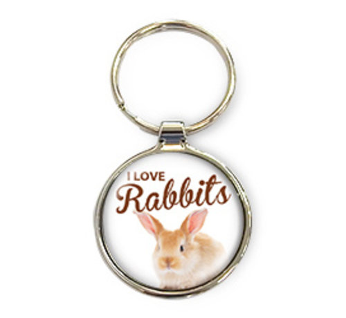 Miko Luxe sleutelhanger "I Love rabbits"