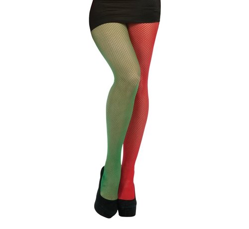 Joni's Winkel Net panty Rood/Groen