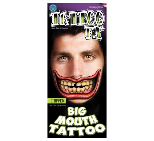 Tinsley Transfers Tinsley Tattoo FX - Big Mouth Tattoo - Chipped